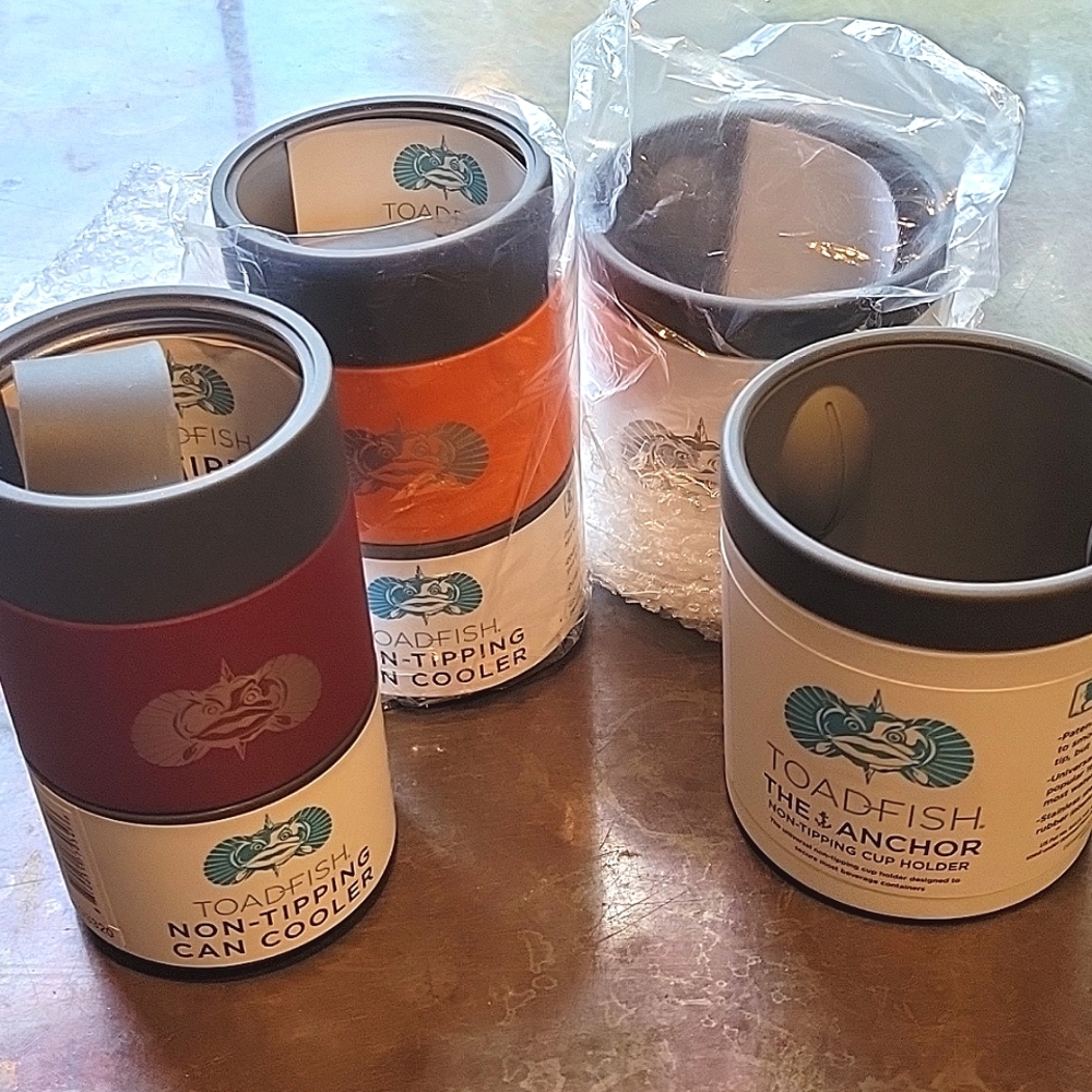 4 Toadfish Non-Tipping Can/Bottle Coolers
